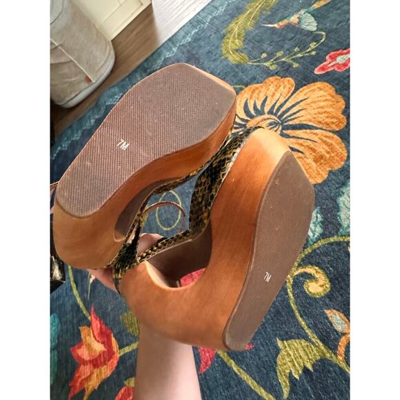 Jeffrey Campbell Rock Me Snakeprint Heels Size 7 - Picture 7 of 8